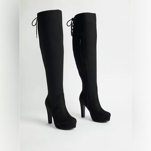 NWT thigh high knit boots